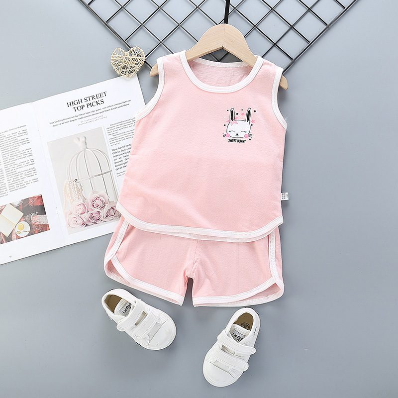 Ensemble De Vêtements D'Été Pour Bébé Garçon Débardeur Sans Manches à Carreaux 2PCS - Tenue Mignonne Beach Bum