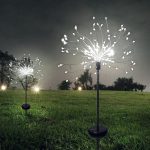 90/150 LED lumière solaire huit modes de fonction pissenlit pelouse lumières/feux d'artifice lampe extérieure étanche solaire jardin lumière