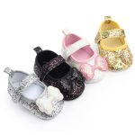 Chaussures de berceau en cuir PU | Chaussures de premiers marcheurs, chaussures de princesse pour bébés filles d'intérieur à semelles souples avec nœud papillon, chaussures de marche pour bébés