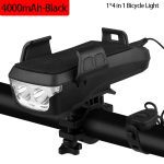 TRLIFE Multifunction 4 IN 1 Bicycle Light Powerful Bike Flashlight Bike Horn Power Bank Bicycle Front Light as Phone Holder