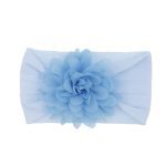 Bandeau pour bébé en mousseline | Gros bandeau avec nœud fleuri, accessoire pour cheveux Turban enfant, nouveau-né fille bambin