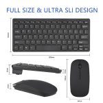 2.4G sans fil Bluetooth clavier avec souris pour tablette ordinateur portable iPad téléphone intelligent Support IOS Android téléphone russe espagnol