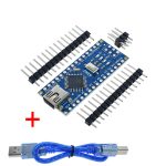 Livraison gratuite pour arduino Nano V3.0 contrôleur ATMEGA328P ATMEGA328 original CH340 + câble USB