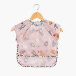 Quaslover-bibelots pour bébés en coton | Accessoires de dessins animés pour enfants, manches courtes, écologiques, imperméables, vêtements lavables pour l'alimentation des bébés