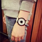 Chaude Simple mode coréenne amoureux Couple montre à Quartz en cuir horloge hommes femmes montres personnalité étudiant montres décontractée TC21