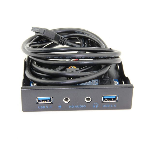 USB 3.0 2 ports 3.5in haute vitesse métal Plug And Play adaptateur Hub bureau panneau avant Microphone entrée ouverte HD sortie baie de disquette