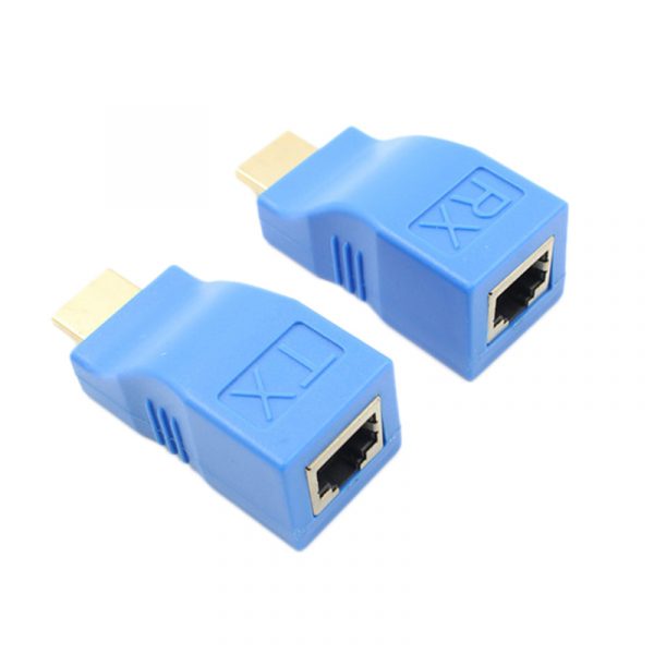 Extendeur Hdmi à Rj45 Lan Network Extension Récepteur Émetteur Tx Rx Cat5E Cat6 Câble Ethernet V1.4 30M 4K Hd Tv 1080P