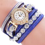 Montres à Quartz femmes montres accessoires de luxe mode décontracté analogique Quartz strass Bracelet montre cadeau livraison gratuite Z5
