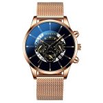 2020 montre pour hommes creux mode Ultra mince montres Date hommes affaires en acier inoxydable maille ceinture Quartz montre Relogio Masculino