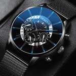 2020 montre pour hommes creux mode Ultra mince montres Date hommes affaires en acier inoxydable maille ceinture Quartz montre Relogio Masculino