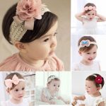 Bandeau style coréen pour nouveau-né | Accessoires de cheveux, bandeau avec fleurs, pour bébés filles, accessoires de cheveux, accessoire de photos photographiées et soi-même pour enfants