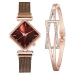 Montre à Quartz Simple créative de luxe robe pour femme en acier maille montres nouvelle horloge dames Bracelet montre Relogios Feminino