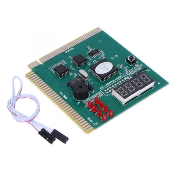 Testeur de carte mère de carte postale de Diagnostic d'analyseur de PC d'affichage à cristaux liquides de 4 chiffres avec le indicateur LED pour la carte Mian d'autobus de PCI d'isa