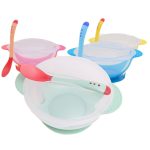 Ensemble de bols pour bébé | Bol d'entraînement, cuillère service de table bol à dîner apprentissage des plats avec ventouse, enfants formation vaisselle TSLM