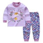 Bébé garçons filles pyjamas ensembles bande dessinée impression coton garçons vêtements de nuit automne printemps hiver à manches longues hauts + pantalons 2 pièces 1-5 ans