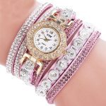 Montres à Quartz femmes montres accessoires de luxe mode décontracté analogique Quartz strass Bracelet montre cadeau livraison gratuite Z5