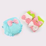 Shorts bouffants pour bébés filles | Culottes 100% coton pour enfants, sous-vêtements pour bébés garçons tout-petit, culottes à nœud papillon, couleur unie