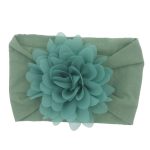 Bandeau pour bébé en mousseline | Gros bandeau avec nœud fleuri, accessoire pour cheveux Turban enfant, nouveau-né fille bambin