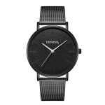 Genève Simple femmes montres haut de gamme en acier inoxydable maille Quartz montres de mode horloge dames Montre Montre Femme