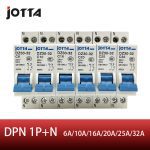 JOTTA DPN 1P + N Mini disjoncteur MCB 10A 16A 20A 25A 32A
