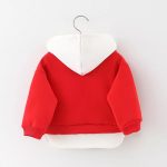 Vêtements en velours pour petites filles | Automne, hiver plus, vêtements pour bébés filles, coton manches longues, sweats à capuche, dessin animé oreilles, vêtements de sport pour enfants