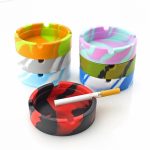 Cendrier circulaire en Silicone | Nouveau cendrier en Silicone, psychedelique doux rond, support de fumée de verre, cendrier sur mesure porte-Cigarette