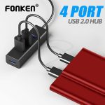 4 ports USB Hub souris clavier USB séparateur 4 prise USB2.0 Hab adaptateur pour ordinateur portable ordinateur USB Extender Multi connecteur