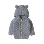 Pudcoco-manteau chaud d'hiver 0-24M | Nouveau manteau chaud pour bébés filles garçons 3D oreilles, capuchon manches longues, tricot joli vêtements d'extérieur 4 couleurs 2019