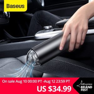 Baseus Car Vacuum Cleaner Portable Wireless Handheld Auto Vacuum Cleaner Robot for Car Interior & Home & Computer Cleaning