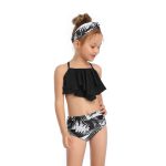Maillot de bain filles pour enfants mère et fille imprimer deux pièces maillot de bain correspondant maillot de bain vêtements 2020 biquini infantil menina