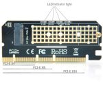 Nouveauté en alliage d'aluminium coque Led carte d'extension Interface adaptateur d'ordinateur M.2 NVMe SSD à PCIE 3.0X16