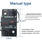Disjoncteur fusible réinitialisation 12-48V cc | Bateau de voiture étanche 30A 40A 50A 60A 70A 80A 100A 120A 200A 250A 300A AMP