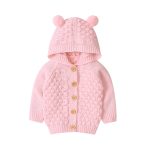 Pudcoco-manteau chaud d'hiver 0-24M | Nouveau manteau chaud pour bébés filles garçons 3D oreilles, capuchon manches longues, tricot joli vêtements d'extérieur 4 couleurs 2019
