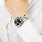 LIGE nouvelle haute qualité dames montre de luxe en or Rose noir en acier inoxydable étanche montres femme classique série dames montre