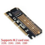 Nouveauté en alliage d'aluminium coque Led carte d'extension Interface adaptateur d'ordinateur M.2 NVMe SSD à PCIE 3.0X16