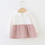 Plaid 1-3 ans enfants fille douce robe de princesse printemps automne coton vêtements enfant en bas âge enfants vêtements nouveau-né anniversaire cadeau jupe