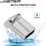 JASTER Mini métal clé USB 4G 8G 16GB 32GB 64GB 128G personnaliser stylo lecteur USB clé mémoire U disque cadeau logo personnalisé