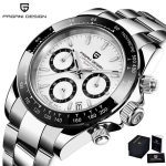 PAGANI DESIGN affaires hommes montres 100M étanche Sport montre-bracelet saphir Daytona acier inoxydable hommes chronographe montre nouveau