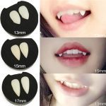 4 taille Vampire dents crocs dentiers accessoires accessoires de déguisement d'halloween fournitures de fête vacances bricolage décorations horreur adulte pour les enfants