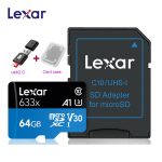 Lexar 633X New Original 95mb/s Micro SD card 512GB 128g 256GB SDXC SDHC Memory Card Reader Uhs-1 For Drone Gopro Sport Camcorder