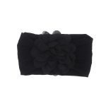 Bandeau pour bébé en mousseline | Gros bandeau avec nœud fleuri, accessoire pour cheveux Turban enfant, nouveau-né fille bambin