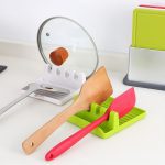 Outils de cuisine cuisine Silicone/PP cuillère reste ustensile support de spatule résistant à la chaleur étagères de rangement 3 couleurs