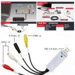 Kebidu USB 2.0 à RCA câble adaptateur convertisseur Audio vidéo Capture carte adaptateur PC câbles pour TV DVD VHS capture dispositif 630