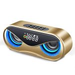 Haut-parleur Bluetooth Cool hibou conception LED Flash Portable sans fil haut-parleur TF carte FM Radio réveil TV basse affichage intelligent M6
