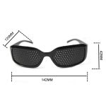 Unisexe noir Vision soins trous d'épingle oeil exercice lunettes trous d'épingle lunettes vue améliorer plastique haute qualité TXTB1