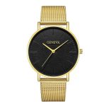 Genève Simple femmes montres haut de gamme en acier inoxydable maille Quartz montres de mode horloge dames Montre Montre Femme