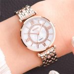 Femmes montres haut marque de luxe 2020 mode diamant dames montres en acier inoxydable argent maille bracelet femme montre à Quartz