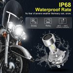 Moto H4 BA20D phare LED Blubs avec ventilateur 20W 6000K Moto lumière CSP puces Scooter Accessoire Motobike LED lampe frontale