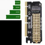Nouveauté en alliage d'aluminium coque Led carte d'extension Interface adaptateur d'ordinateur M.2 NVMe SSD à PCIE 3.0X16