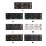 Mode russe lettres clavier couverture autocollant étanche givré PVC pour ordinateur portable bureau clavier clavier ordinateur portable